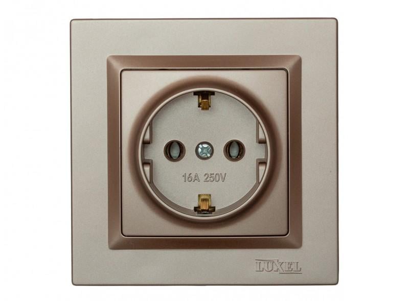Розетка Luxel Jazz 9204 1-я с/з Терракот (00000038519)