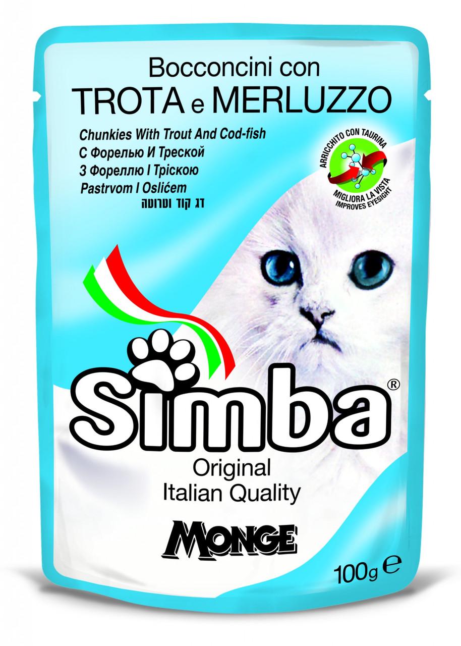 Корм для котів Simba cat Wet Форель та тріска 100 г (800947009362)