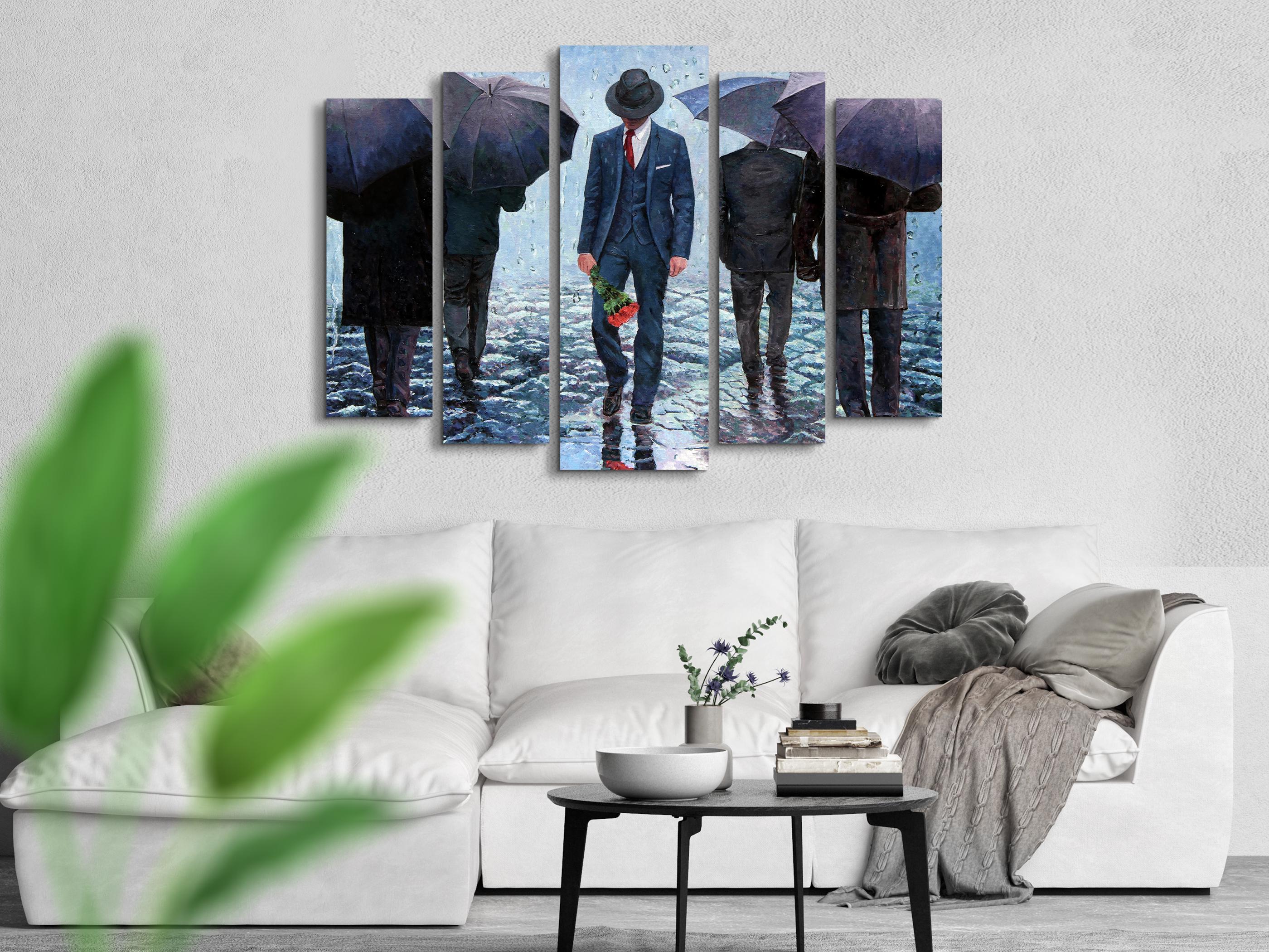 Картина модульная Мужчина с цветами 110х160 см (Art-270_5) - фото 2