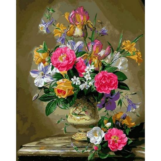 Картина по номерам Mariposa "Розы цвета фламинго" 40x50 см (MR-Q2168)