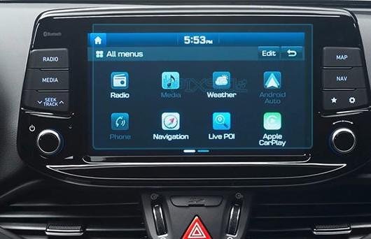 Стекло защитное Pixsel гибридный глянец на монитор Hyundai i30 7,9“ 2017