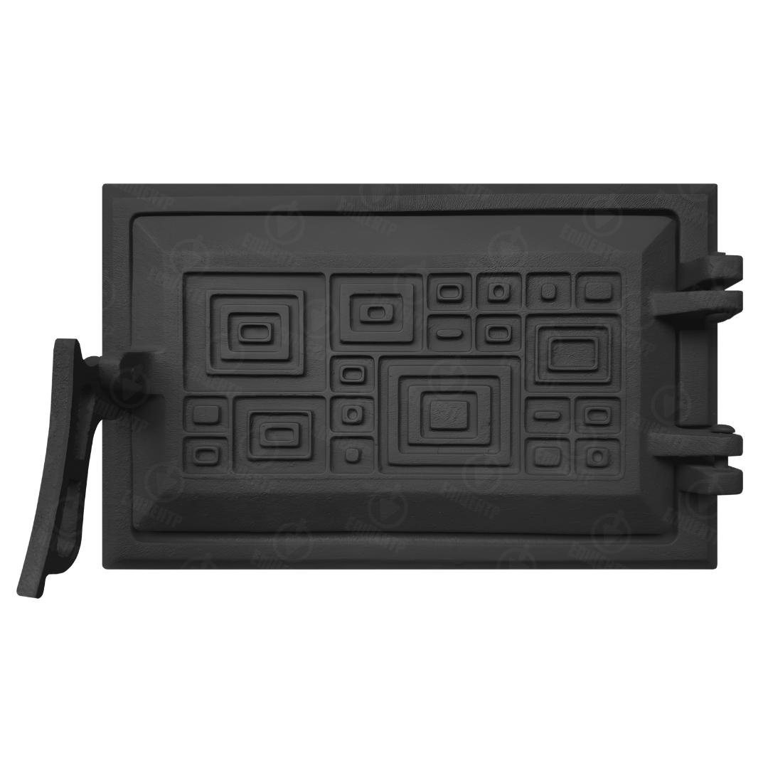 Дверка поддувальная Булат Модерн окрашенная чугунная 265х165 мм Черный