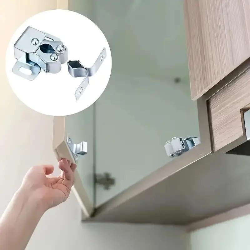 Мебельный замок роликовый металлический для закрывания дверей Серебристый (2789190565) - фото 5 Мебельный замок роликовый металлический для закрывания дверей Серебристый (2789190565) - фото 5