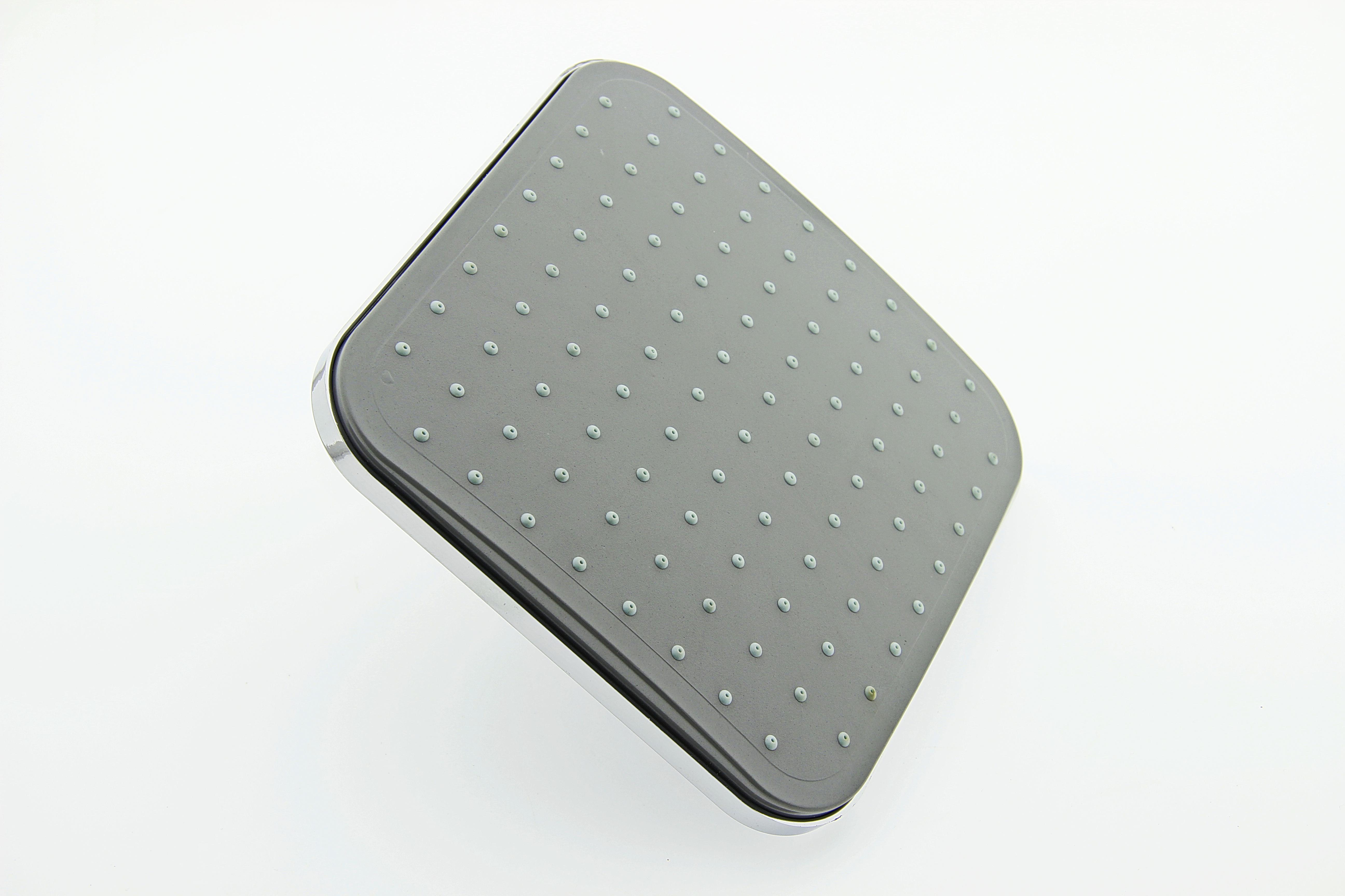 Лейка для душевой кабины квадратная шток с наружной резьбой 180х180 мм (Л-180\13)