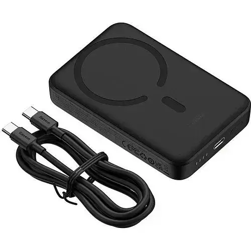 Батарея портативна BASEUS Magnetic Mini Wireless Quick Charging PPCX110201 10000 mAh 30W Black - фото 3