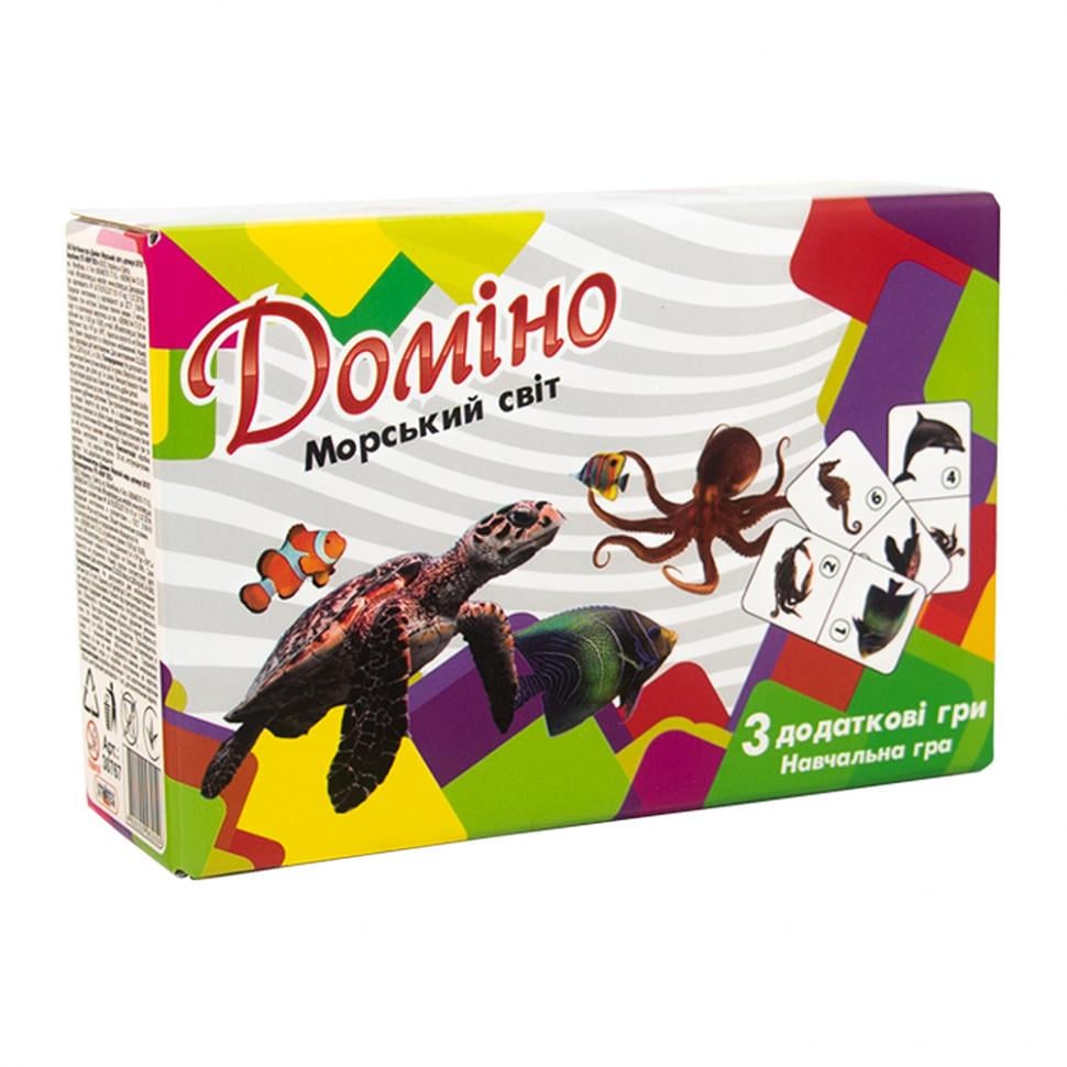 Настільна гра Strateg Доміно Морський світ 30767 (RLT20544)