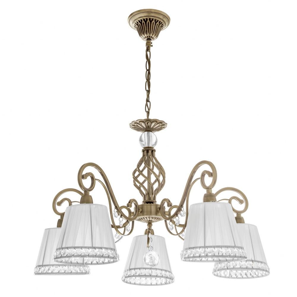 Люстра подвесная Brille BKL-598S/5 E14 AB с абажуром