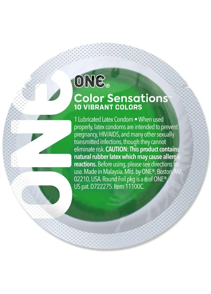 Презервативы One Color Sensation 3 шт. Зеленый