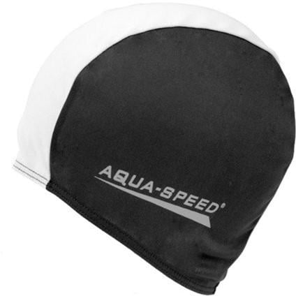 Шапочка для плавання Aqua Speed ​​Polyester cap 5765 091-57 Чорний/Білий (5908217657657)