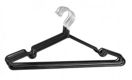 Набор вешалок металлических с силиконовым покрытием 10 шт. Черный - фото 3 Набор вешалок металлических с силиконовым покрытием 10 шт. Черный - фото 3