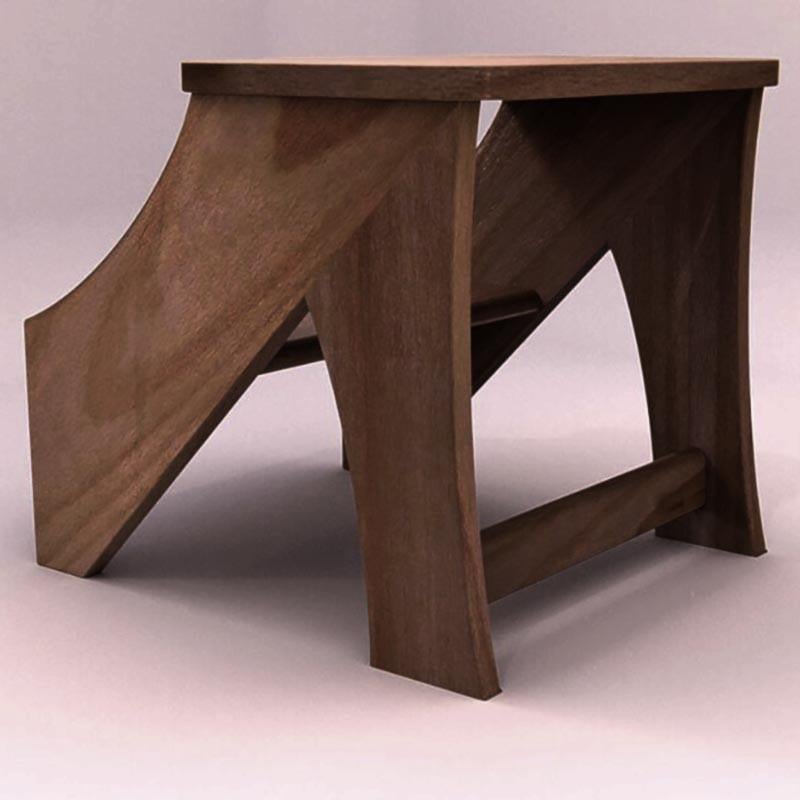 Скамейка-ступенька из дерева Аламо Сепия (ССТ-003908)