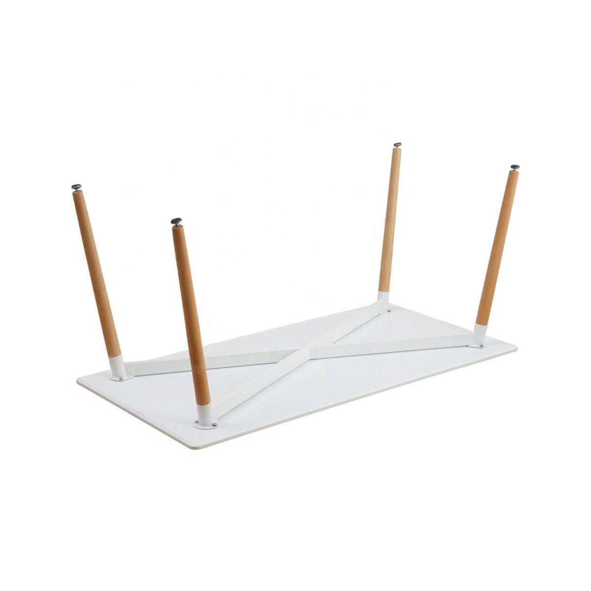 Стол обеденный Микс Мебель Везувий 1200х800 мм Белый МДФ\Натуральный - фото 3 Стол обеденный Микс Мебель Везувий 1200х800 мм Белый МДФ\Натуральный - фото 3