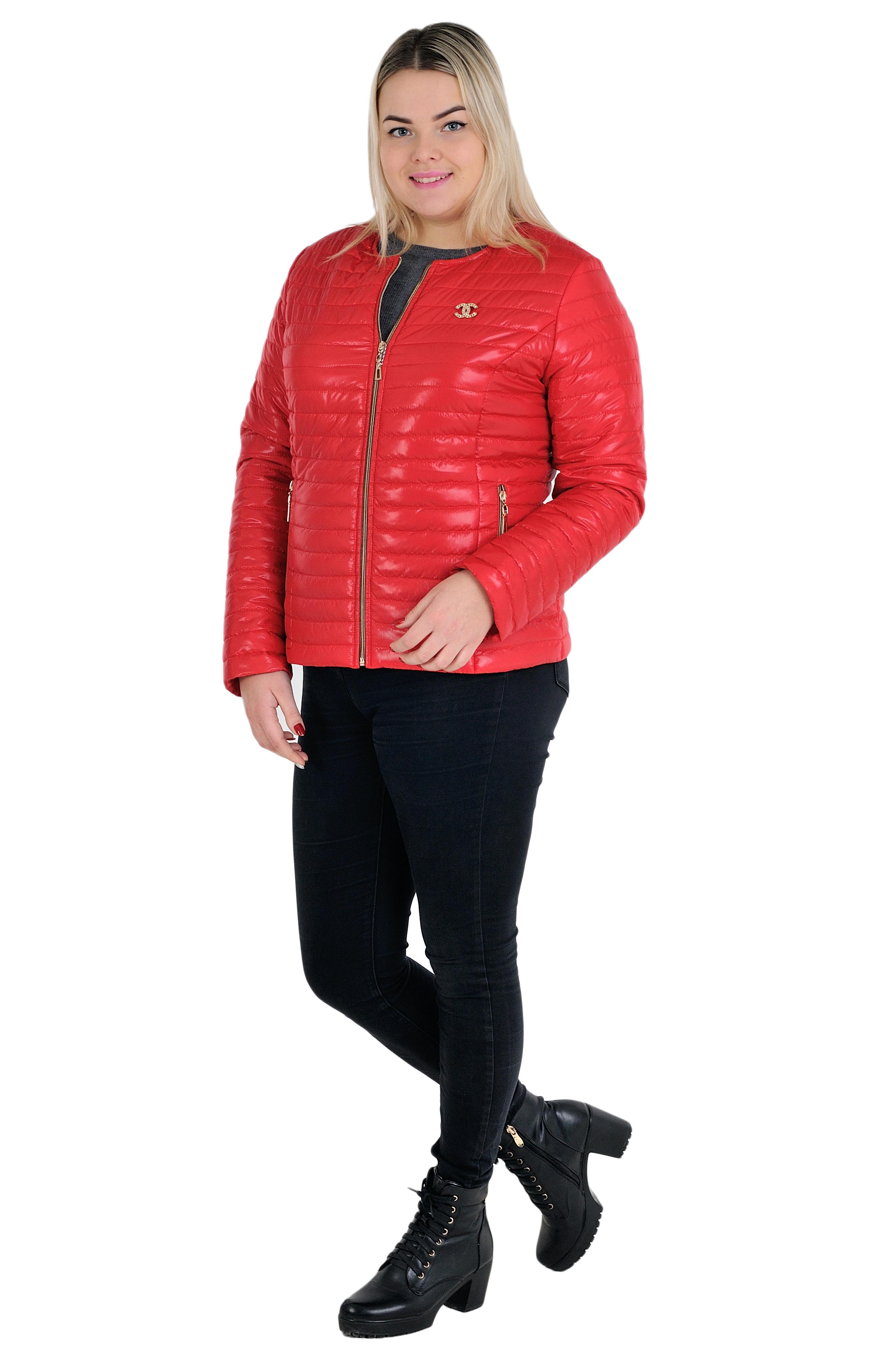Куртка женская Sanny р. 64 Красный (№3502-бр-мк) - фото 3 Куртка женская Sanny р. 64 Красный (№3502-бр-мк) - фото 3