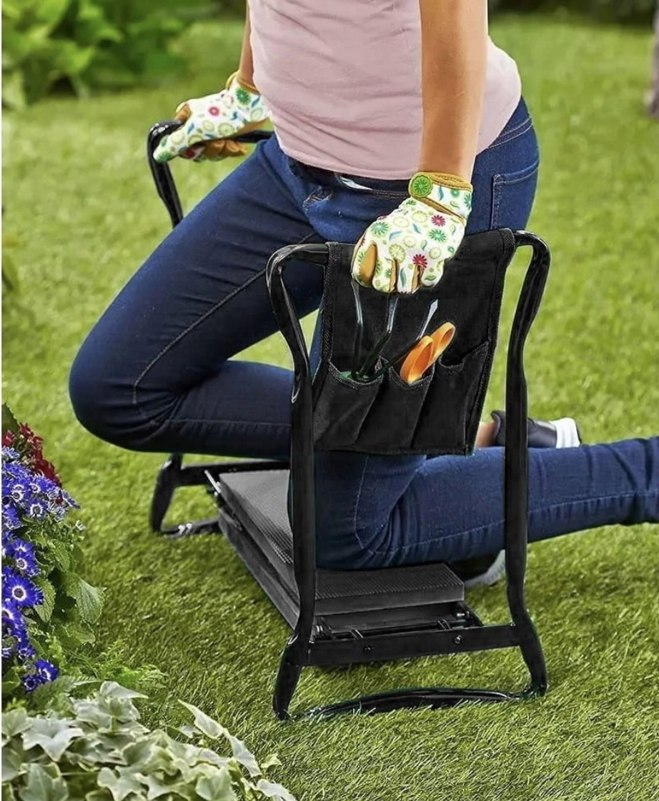 Табурет лавка складаний садовий Kraft&Dele KD10634 з органайзером для садових інструментів Чорний - фото 8 Табурет лавка складаний садовий Kraft&Dele KD10634 з органайзером для садових інструментів Чорний - фото 8