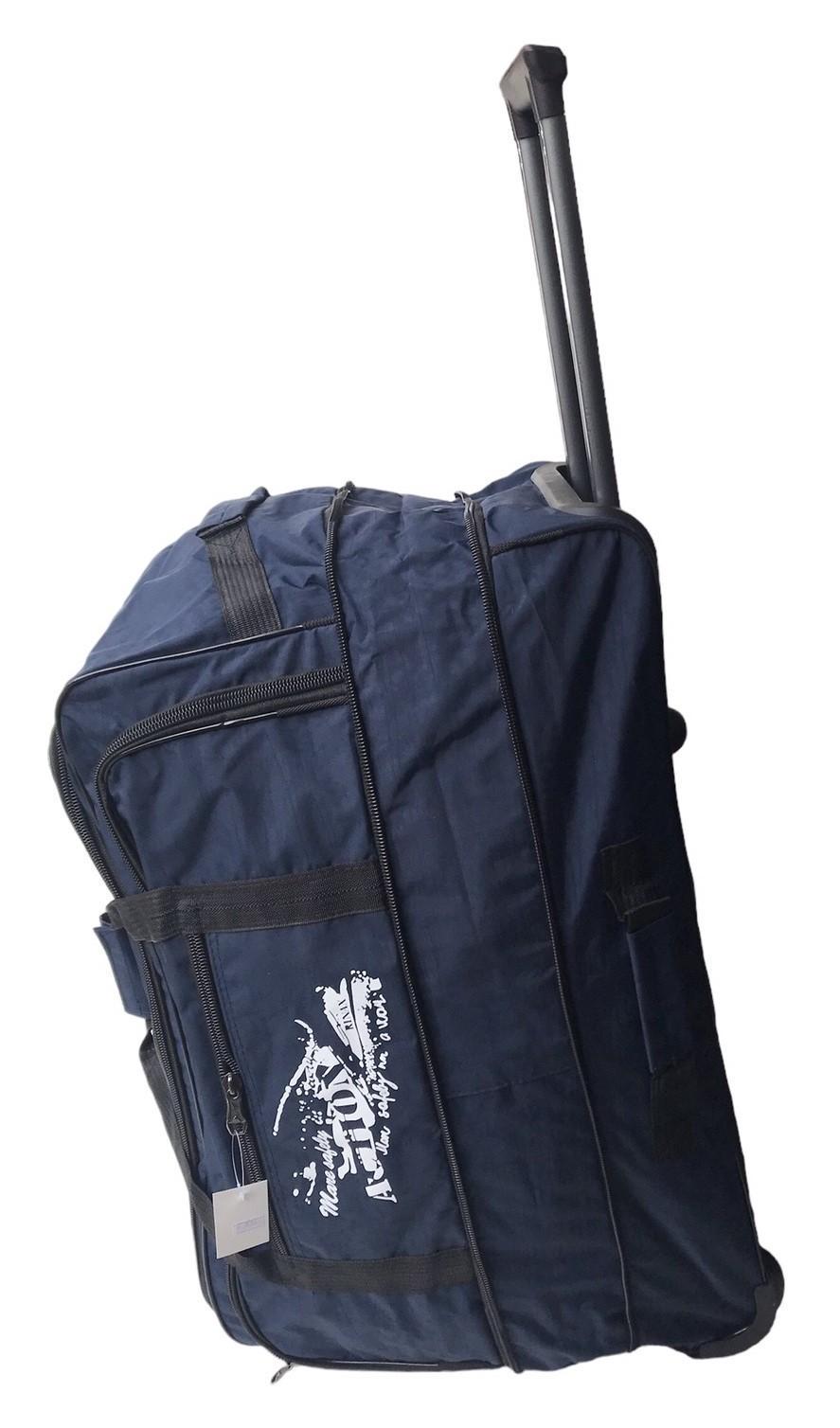 Сумка дорожная большая на трех колесах с регулировкой размера 80 л Синий (903)