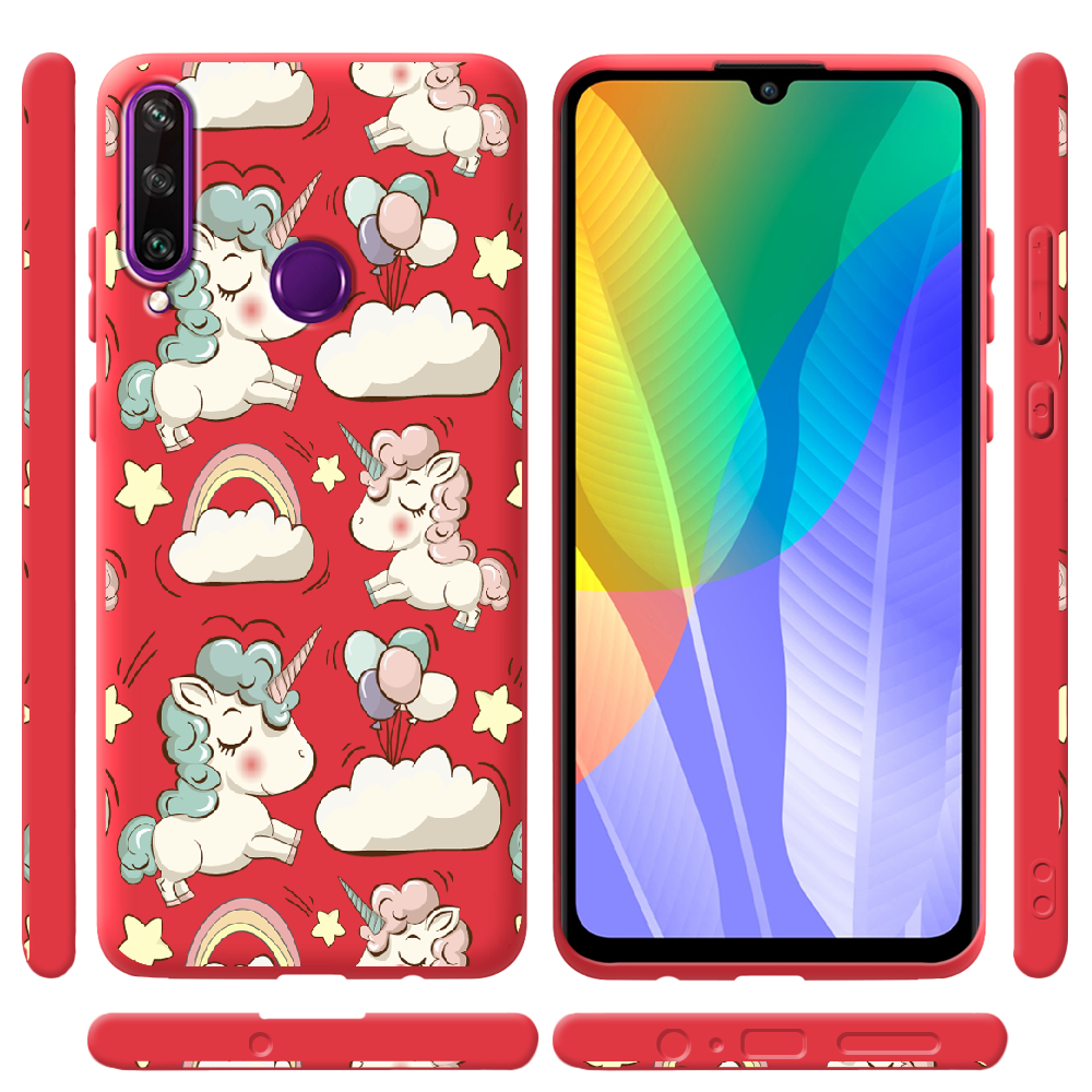 Чохол BoxFace Huawei Y6p Unicorns Червоний силікон  (40017-cc2-41525) - фото 2