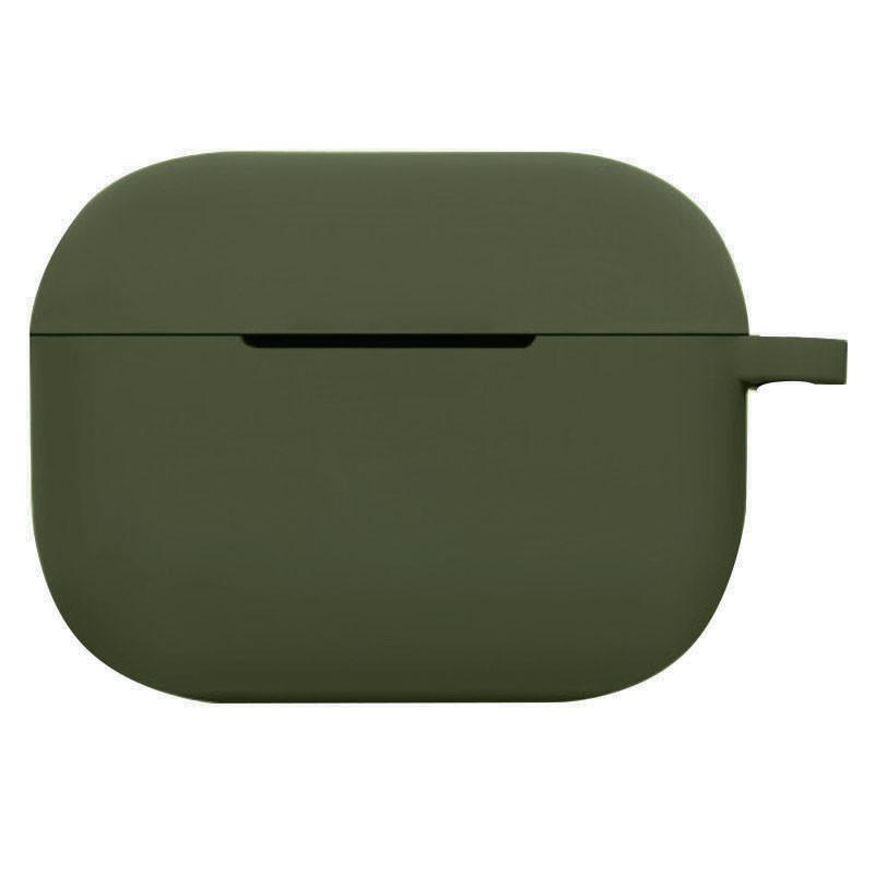Футляр силіконовий Epik New з карабіном для навушників Airpods Pro Зелений/Dark Olive (00000049910_28)