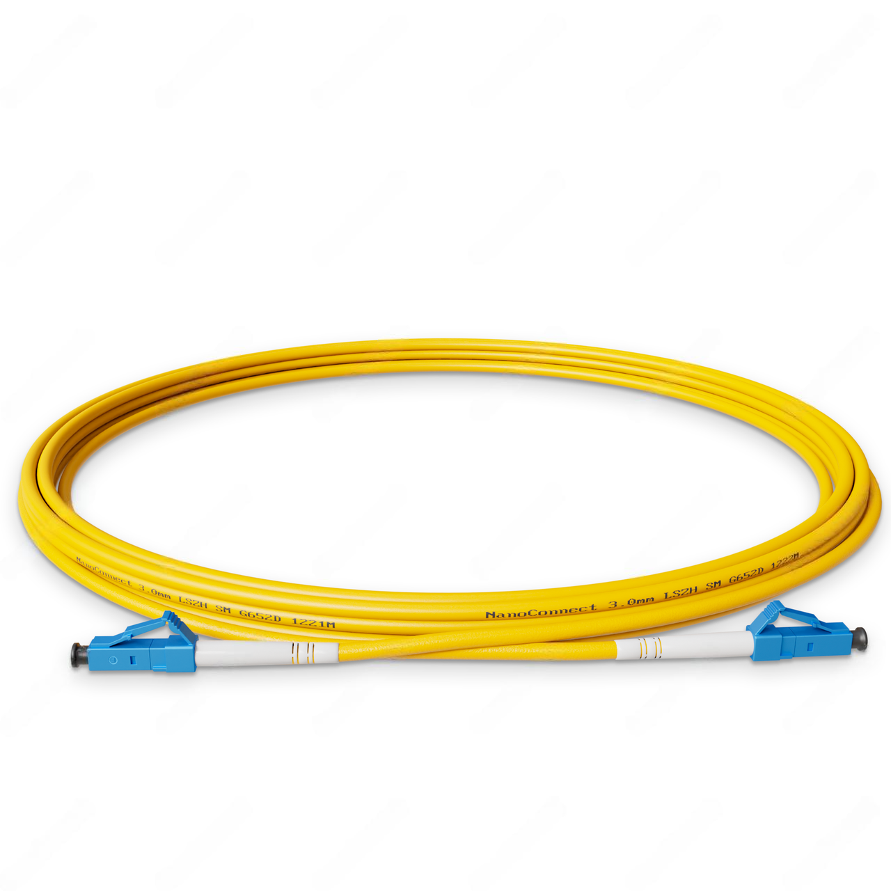 Патч-корд оптический Simplex LC/UPC-LC/UPC LSZH Singlemode G.652.D 3 мм 5 м Желтый (2563285643)