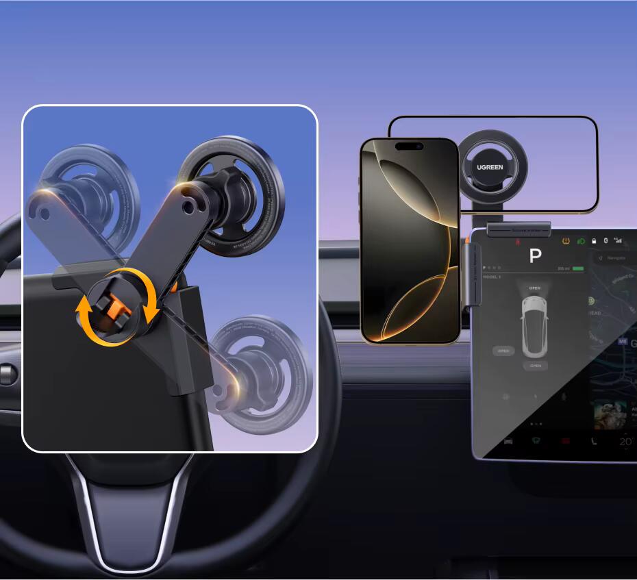 Держатель магнитный для телефона в машину UGREEN LP948 Black (LP948) - фото 3 Держатель магнитный для телефона в машину UGREEN LP948 Black (LP948) - фото 3