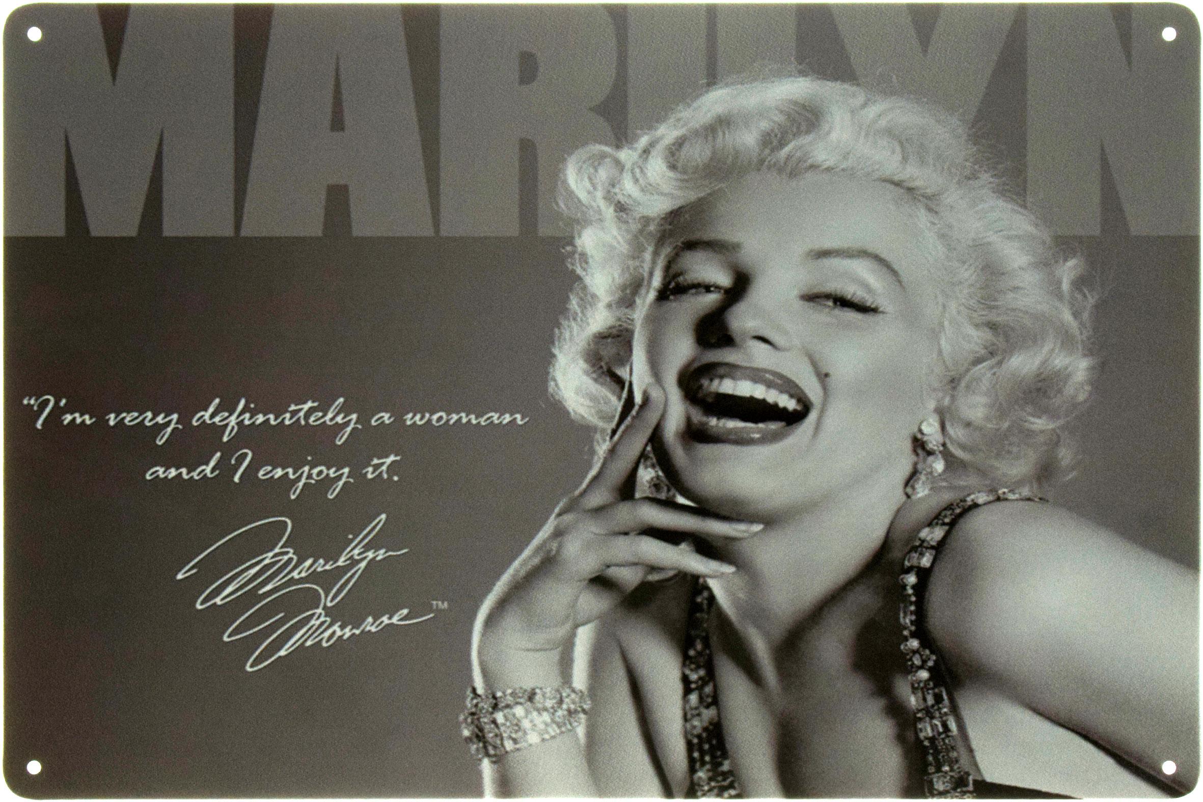 Металлическая табличка Мэрилин Монро Цытата/Marilyn Monroe 20x30 см - фото 1 Металлическая табличка Мэрилин Монро Цытата/Marilyn Monroe 20x30 см - фото 1