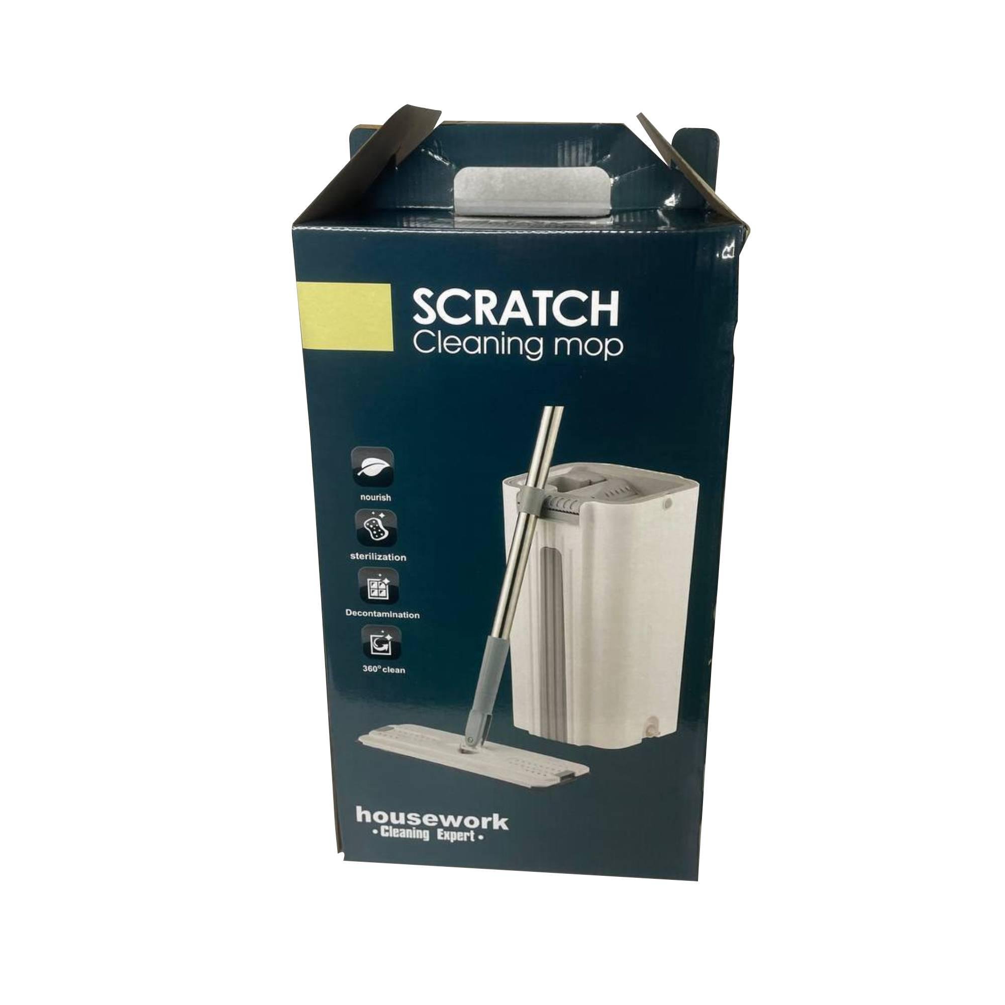 Швабра-лентяйка с ведром и автоматическим отжимом Scratch housework 10 л Оранжевый (НА-371) - фото 6