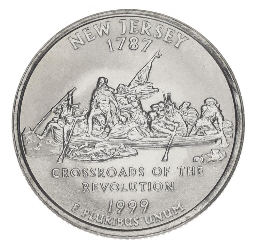 Колекційна монета США 25 центів 1999 D Штати та території - Нью-Джерсі UNC (KM#295)