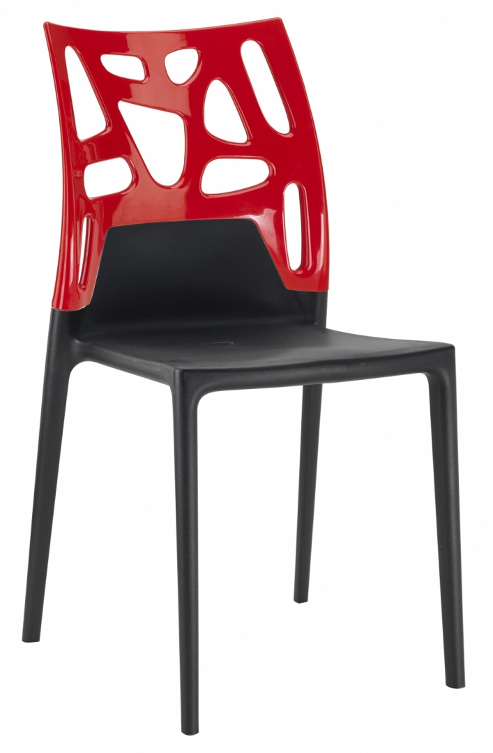 Стул Litolan Papatya Ego-Rock Черное сидение Красный (DR001966)