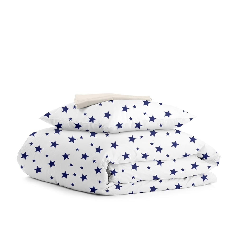 Подростковое постельное бельё STAR BIG BLUE BEIGE