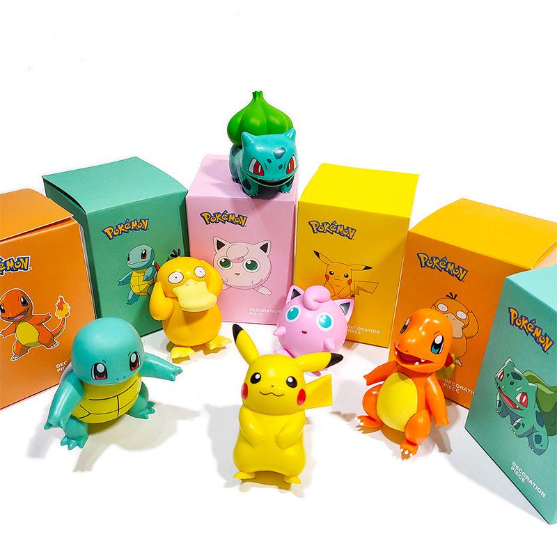 фигурки покемонов Пикачу/Чармандер/Бульбазавр/Биртл/Джигглипафф 6 шт. 6-8 см