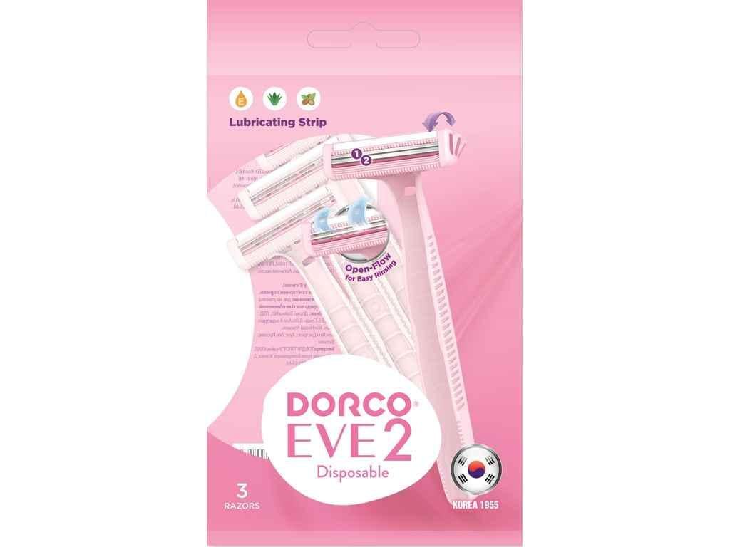 Бритва одноразовая Dorco EVE 2 для женщин 2 лезвия 3 шт.