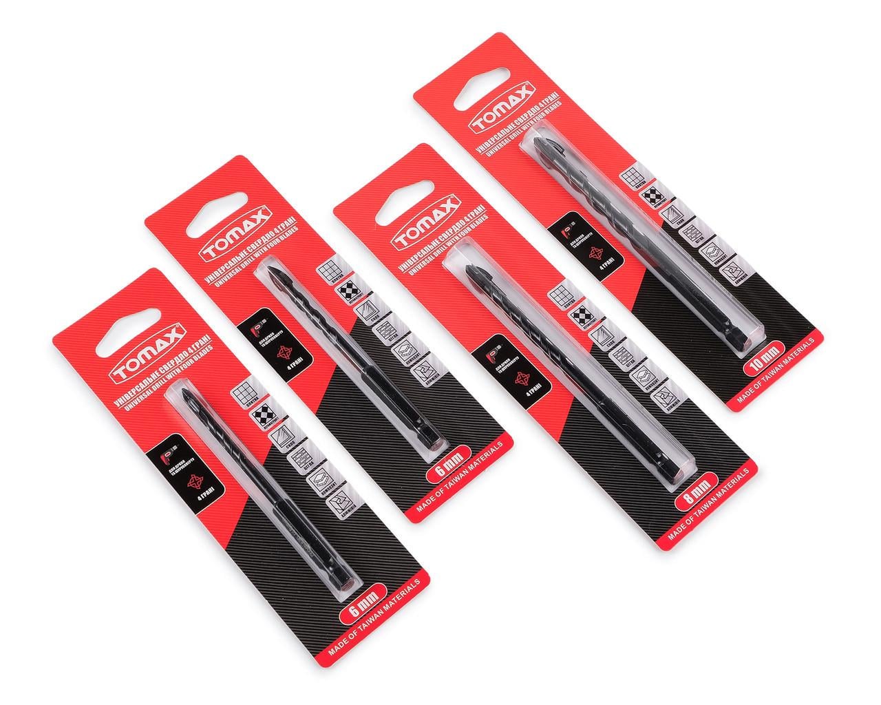 Свердла для плитки/керамограніта TOMAX 6-10 мм квадро 4 шт. (2745335948) Свердла для плитки/керамограніта TOMAX 6-10 мм квадро 4 шт. (2745335948)