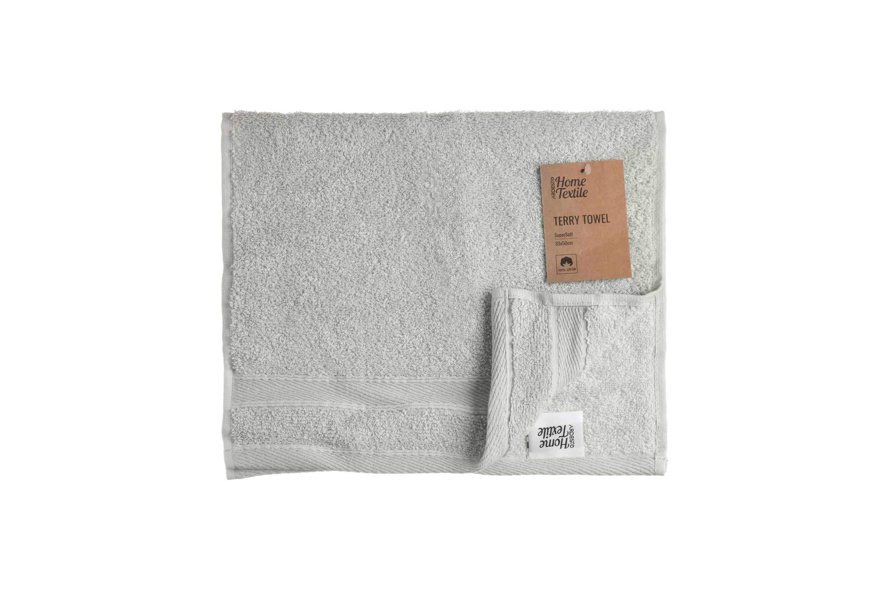 Полотенце махровое Ardesto SuperSoft 30х50 см Серо-зеленый (ART2230SS)