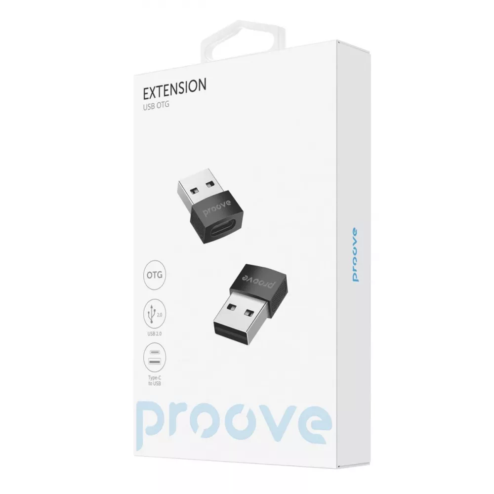 Переходник Proove OTG Extension Type-C to USB Black - фото 2