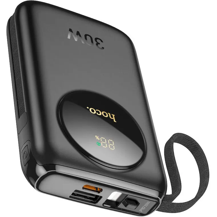 Внешний аккумулятор Hoco Lucky Q19 10000 mAh 30W Black (610773) - фото 2