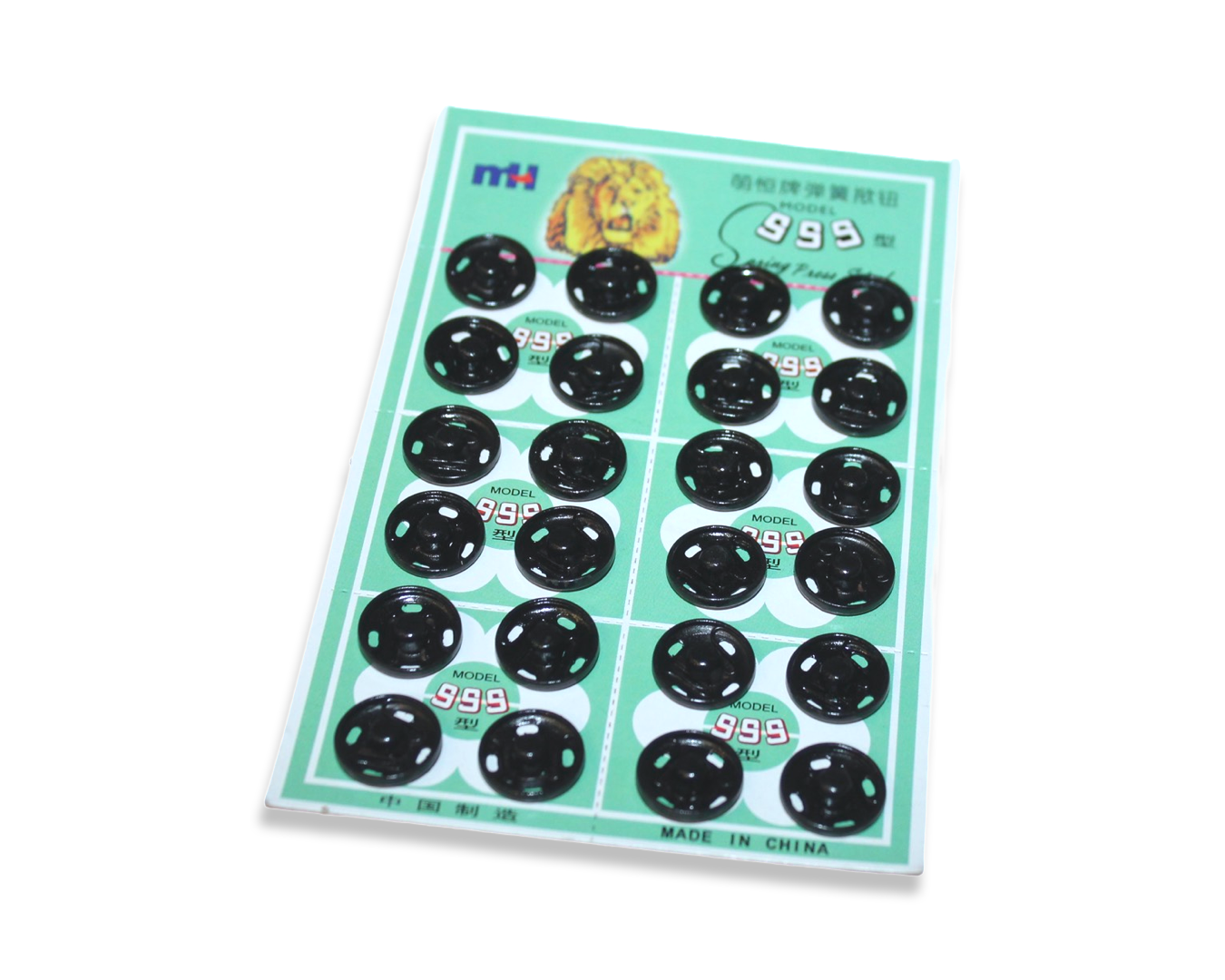 Кнопки пришивные №3 металлические 13 мм 24 шт. Черный Кнопки пришивные №3 металлические 13 мм 24 шт. Черный