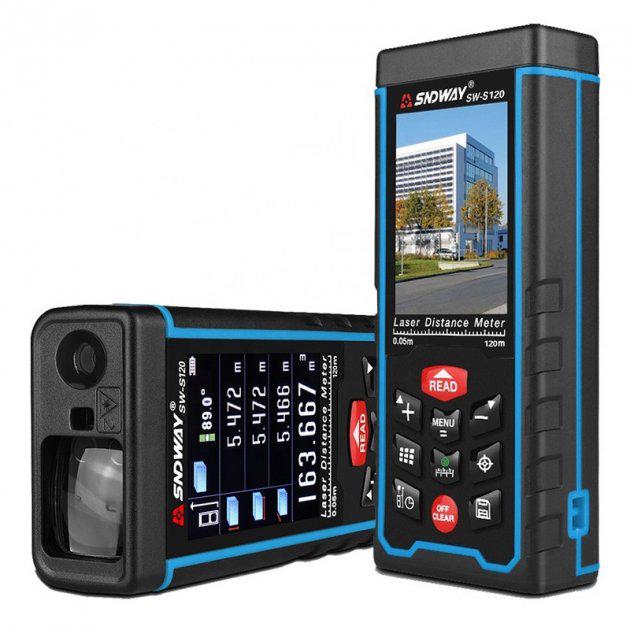 Рулетка профессиональная лазерная Sndway SW-S120 с камерой и большим цветным дисплеем до 120 м. - фото 2 Рулетка профессиональная лазерная Sndway SW-S120 с камерой и большим цветным дисплеем до 120 м. - фото 2