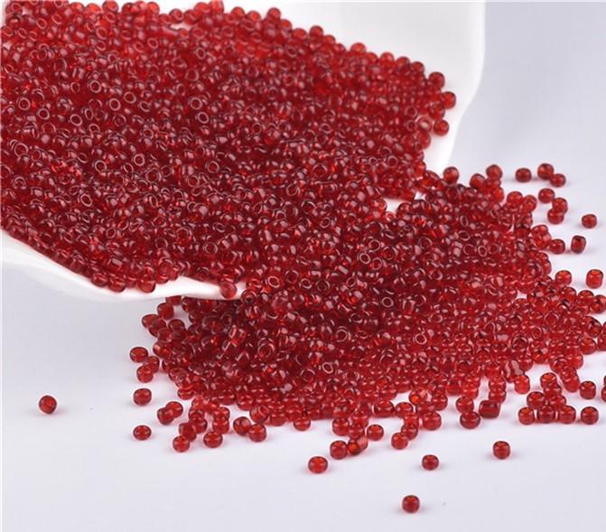Бисер Прозрачный 2 мм 50 г Красный (БР0002п37)
