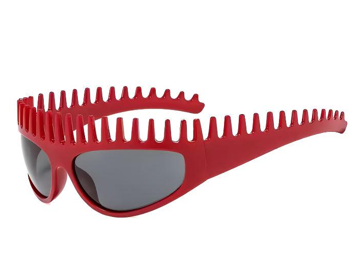 Очки-гребень Balenciaga Styleфутуристические Красный (2944046888)