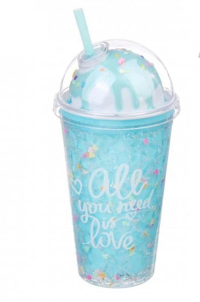 Стакан с крышкой и трубочкой Topping 450 мл (R100197)