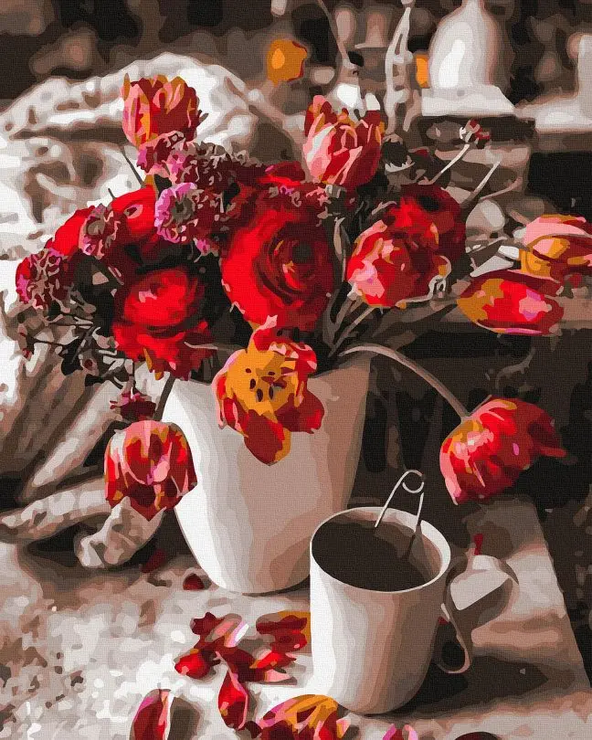 Картина за номерами Brushme Букет тюльпанів 40x50 см (BRM45741)