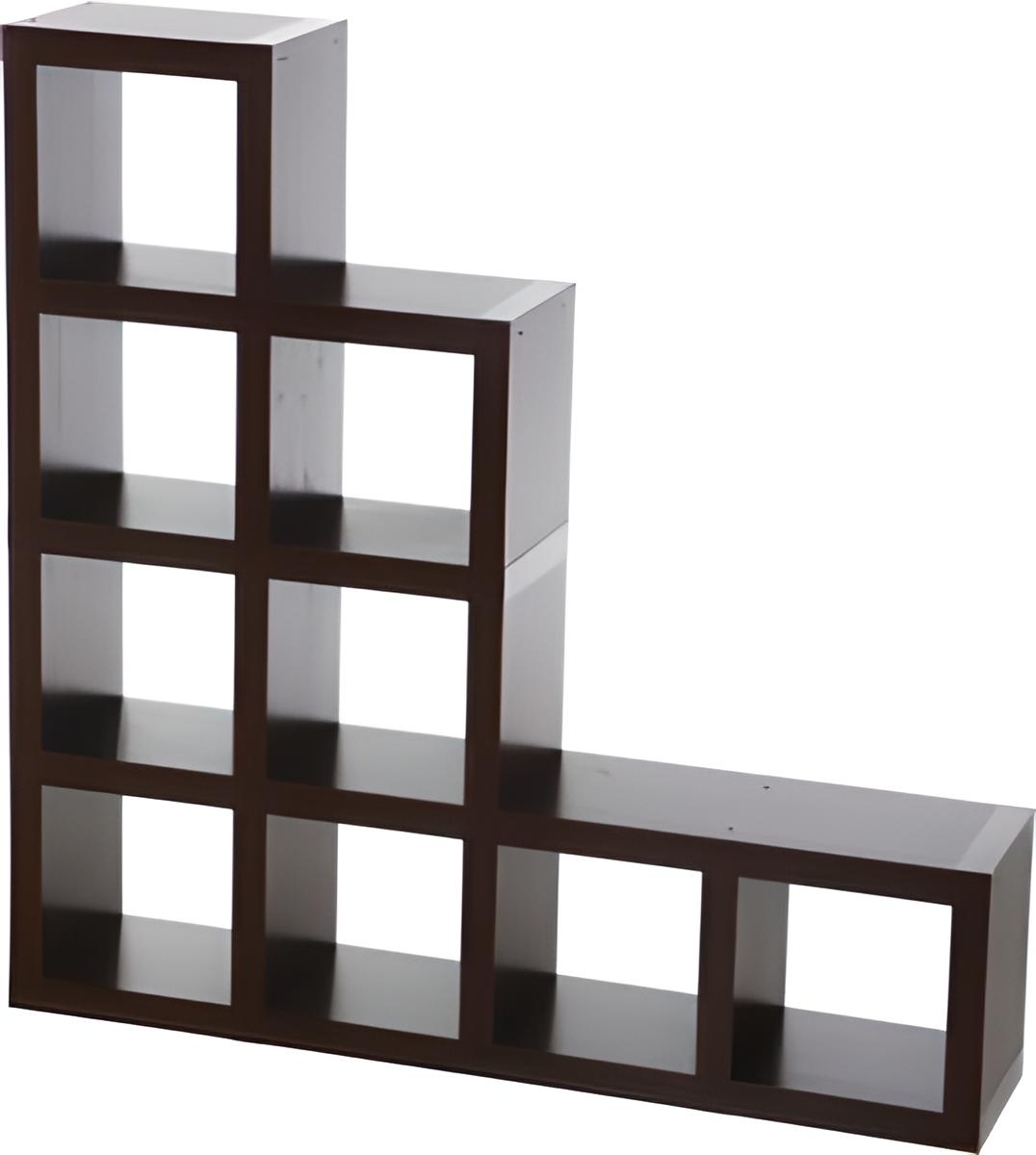 Шафа модульна в дитячу кімнату Inteo Кубус Перегородка 1 1410х1410х290 мм товщина корпусу 50 мм 3Д Венге