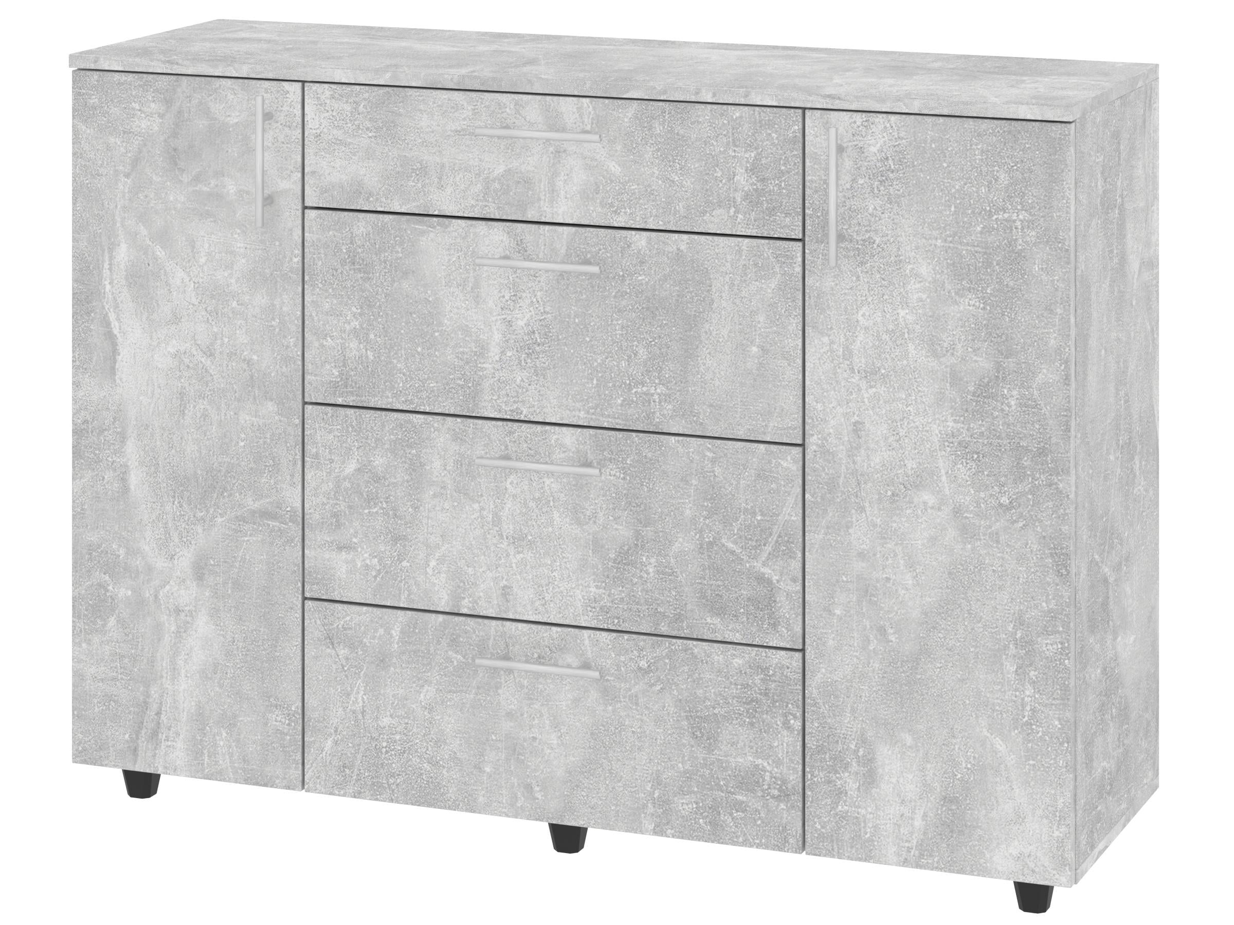 Комод с ящиками PEHOTIN Милана К-2+4 ДСП 120х38х87,4 см Бетон (PN-100442)