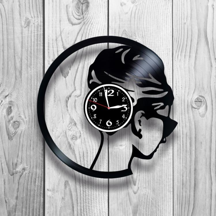 Часы настенные Лофт-винтаж 0130 из виниловой пластинки