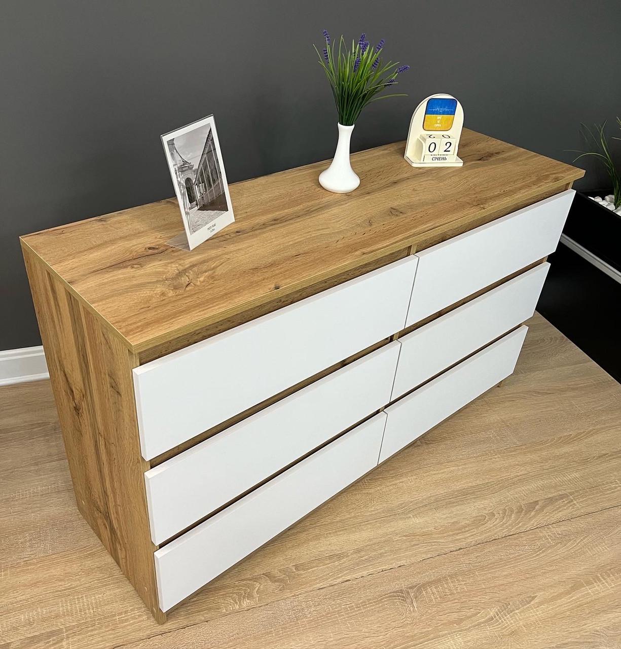 Комод Kvatro 130 6 шухляд 1300х750х400 мм Дуб Аппалачі/ Німфея альба - фото 9 Комод Kvatro 130 6 шухляд 1300х750х400 мм Дуб Аппалачі/ Німфея альба - фото 9