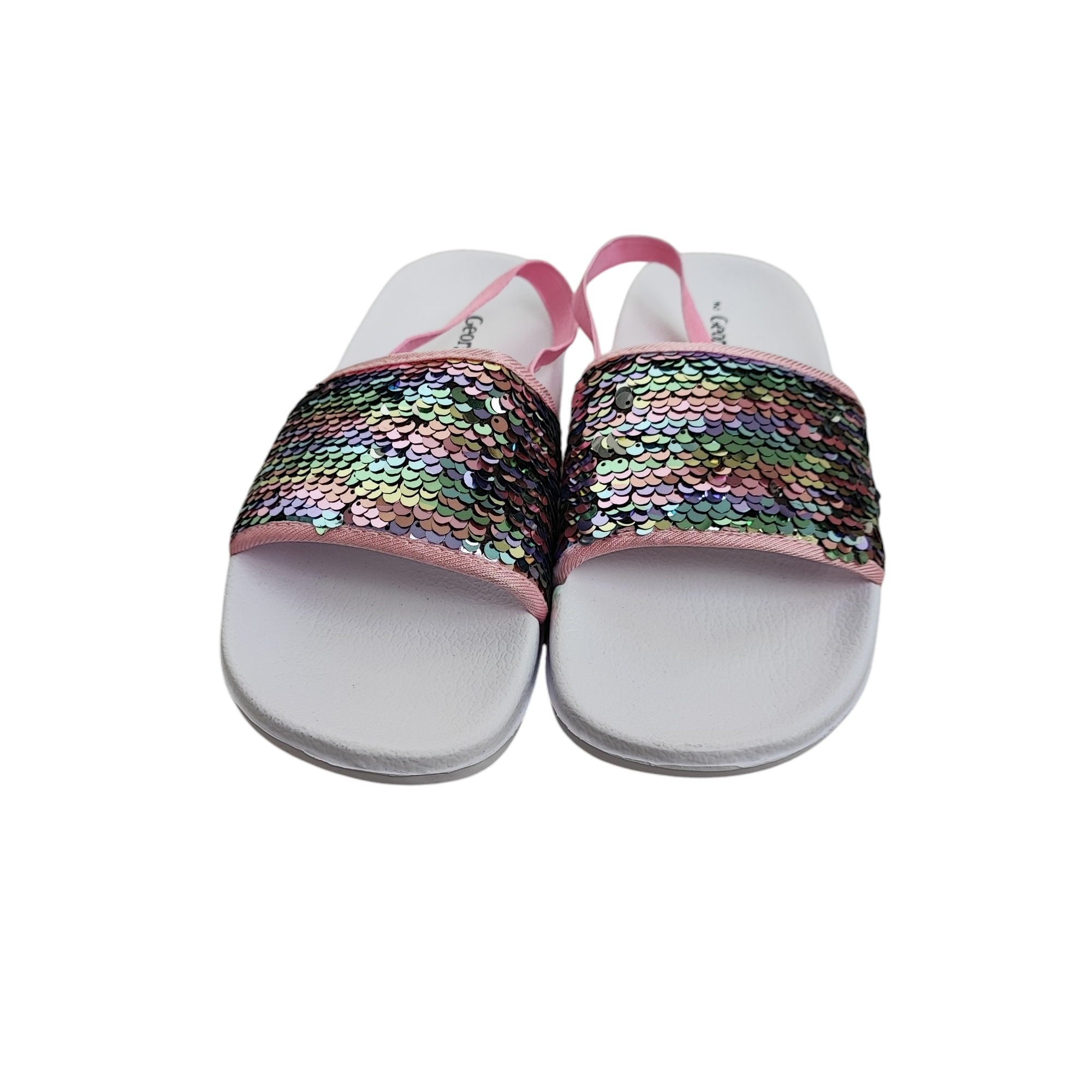 Шльопанці-сандалі для дівчинки George р. 34 Білий/Рожевий (250122096) - фото 2 Шльопанці-сандалі для дівчинки George р. 34 Білий/Рожевий (250122096) - фото 2