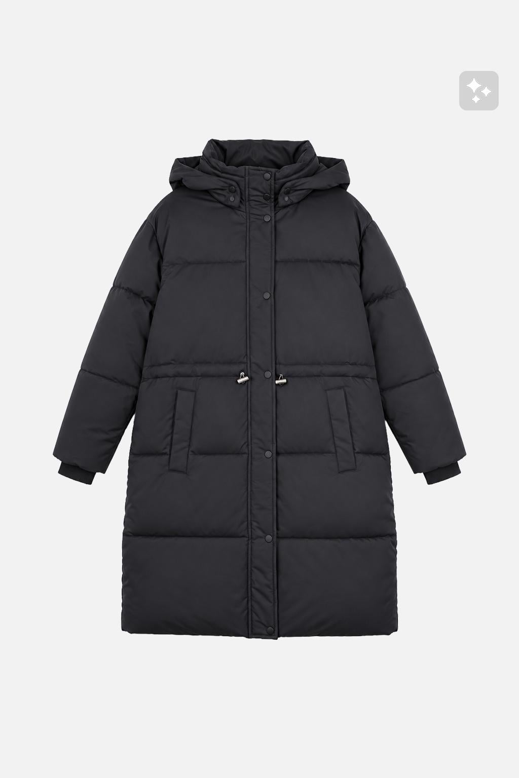 Куртка довга жіноча зимова Yuki ЦБ-00295141 р. 52 Чорний (SKT001313595)