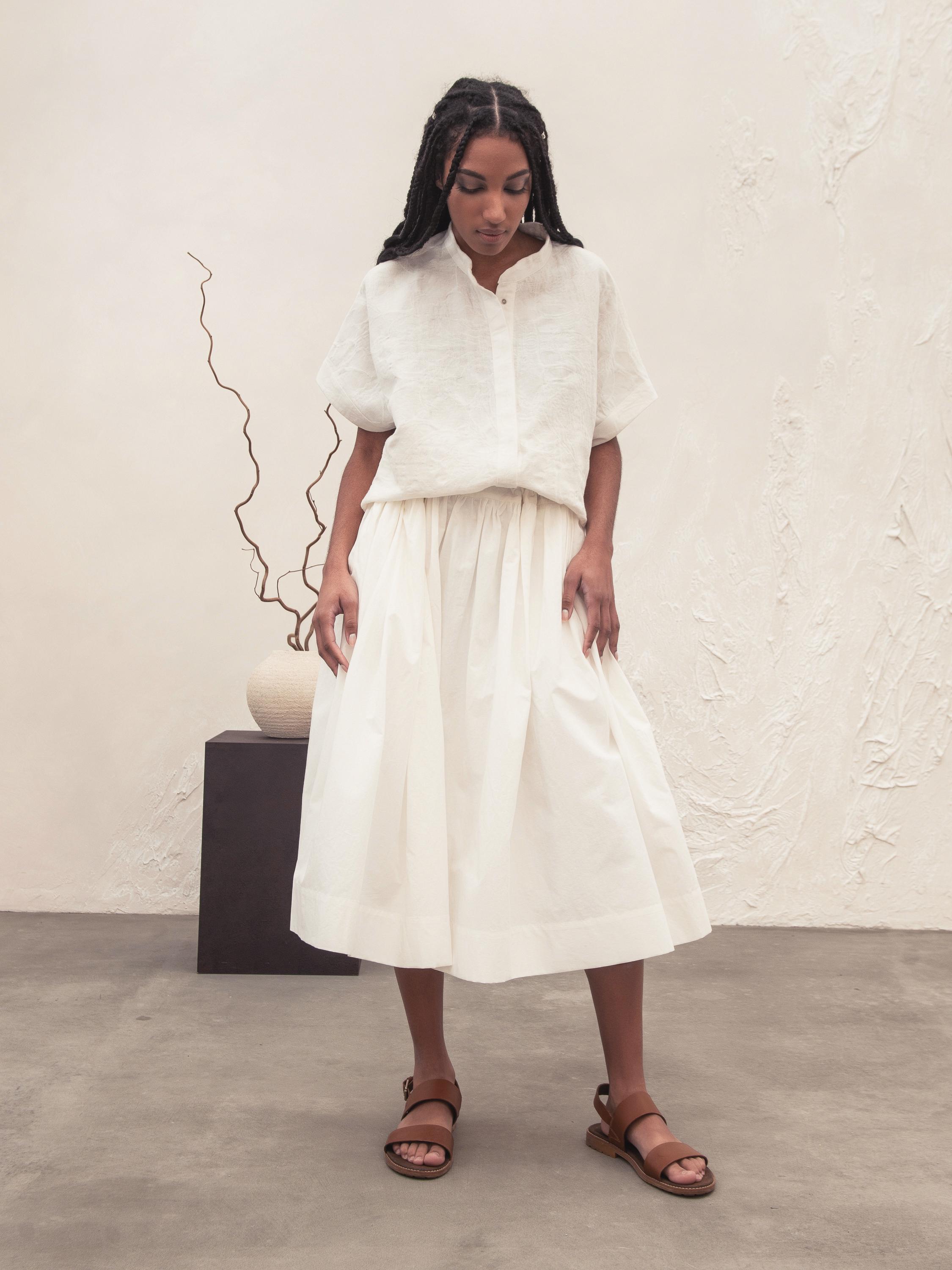 Платье-трансформер из хлопка и льна оверсайз Stephanie (HK1323005) - фото 10