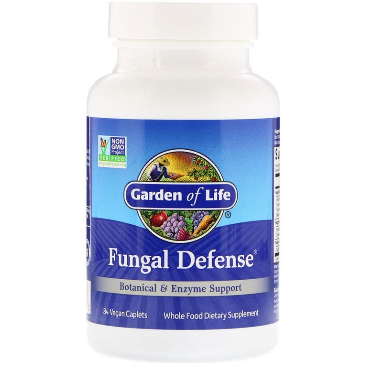 Ферментна підтримка і рослинний захист від грибків Fungal Defense Garden of Life 84 вегетаріанські капсули (GOL11139)