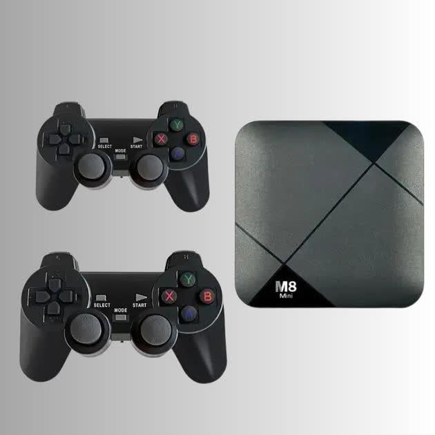 Ігрова приставка M8 mini 4K до Android телевізора з вбудованим емулятором ретро ігор та джойстиками (28810688) - фото 6