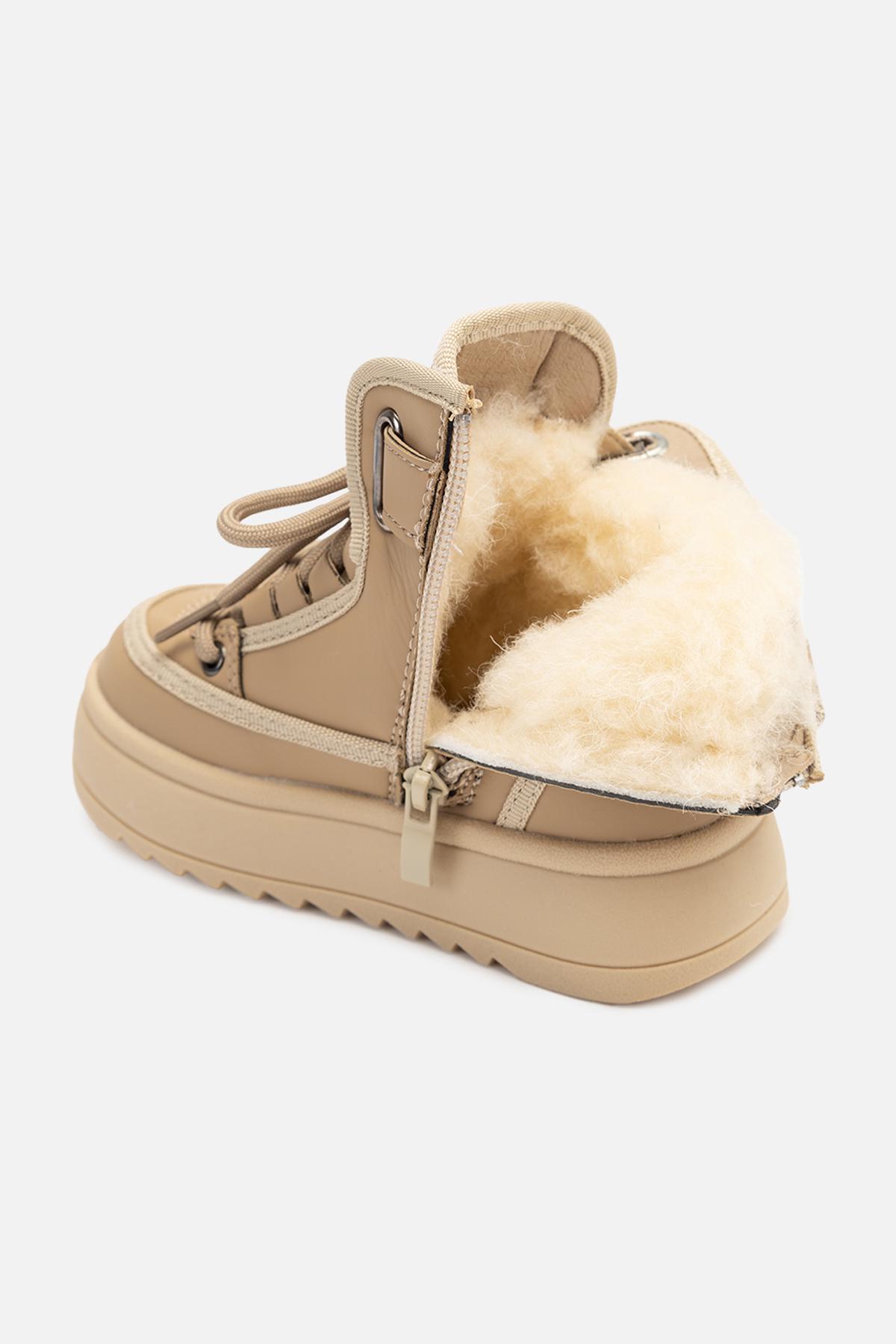 Черевики дитячі зимові ЦБ-00264419 для дівчинки р. 25 Бежевий (29086131) - фото 6